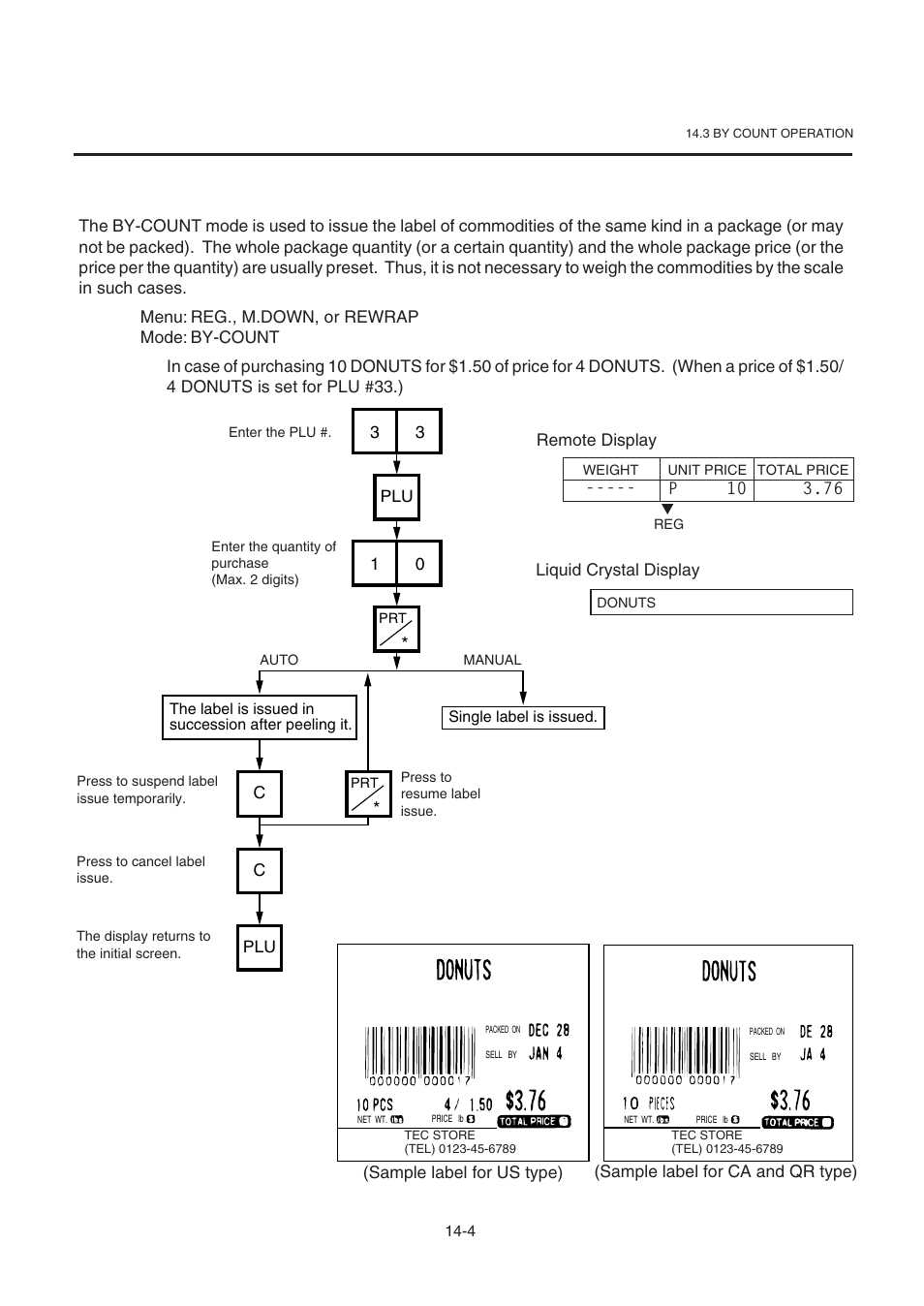 By count operation, 3 by count operation | Toshiba TEC SL-9000-ESB-X SERIES User Manual | Page 51 / 72