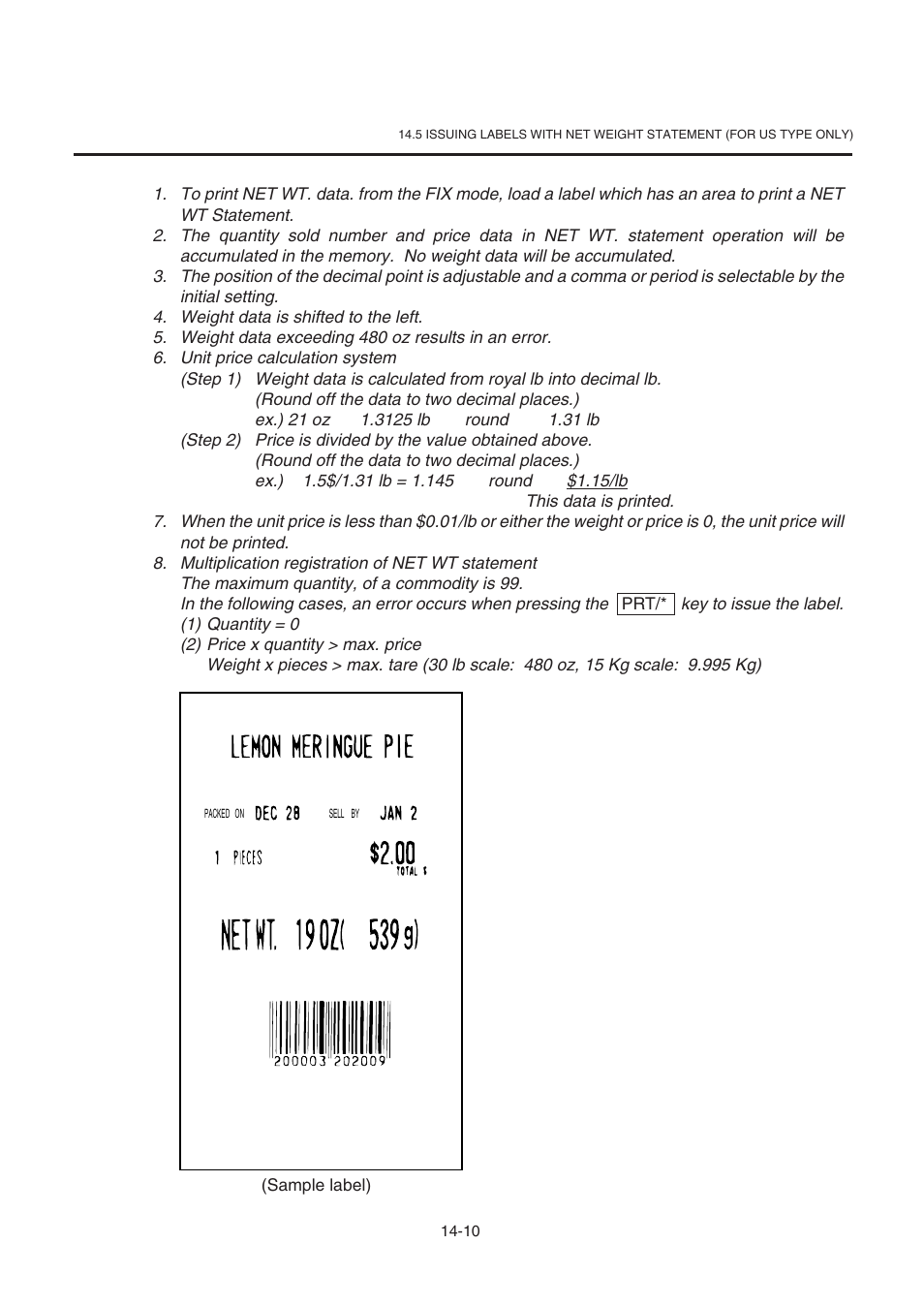 Toshiba TEC SL-9000-ESB-X SERIES User Manual | Page 57 / 72