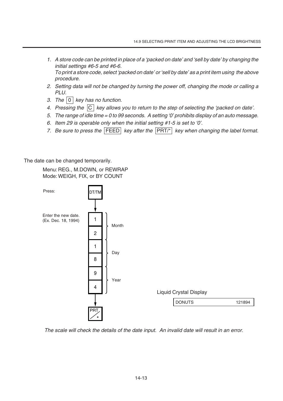 Date change, 8 date change | Toshiba TEC SL-9000-ESB-X SERIES User Manual | Page 60 / 72