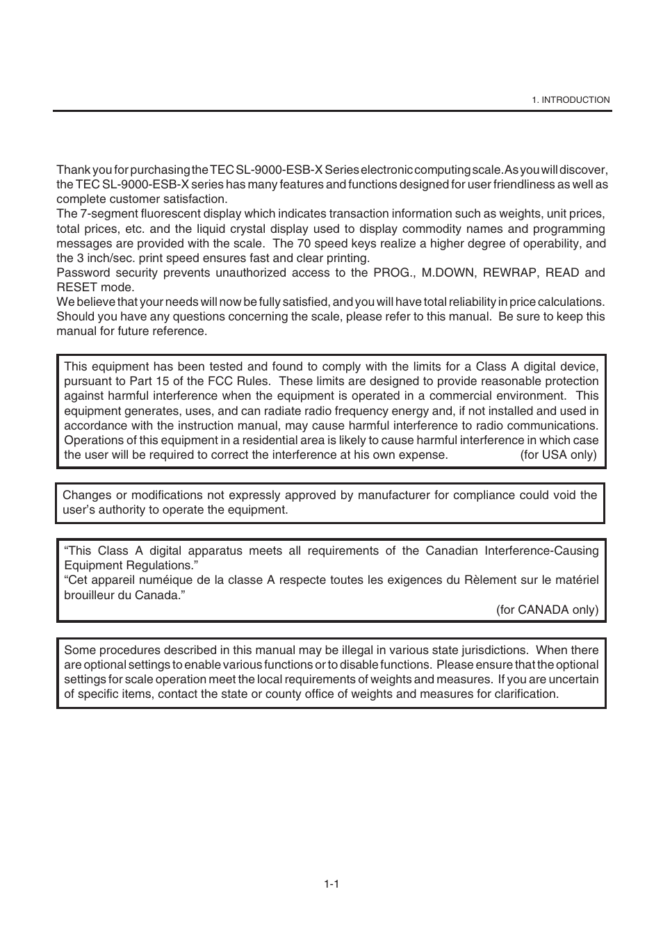 Introduction | Toshiba TEC SL-9000-ESB-X SERIES User Manual | Page 8 / 72