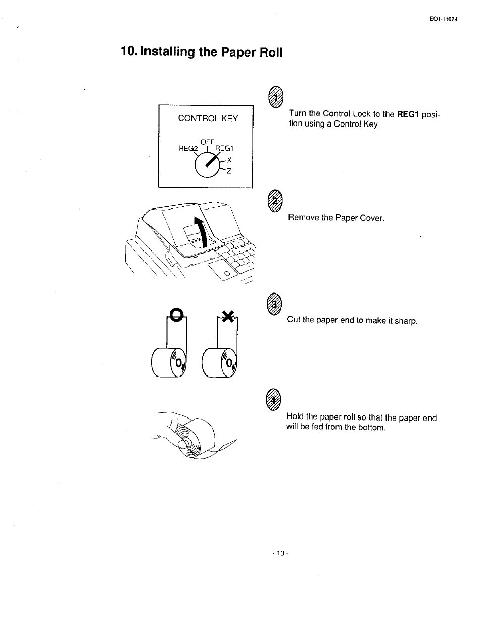 Installing the paper roll | Toshiba MA-55 User Manual | Page 15 / 48