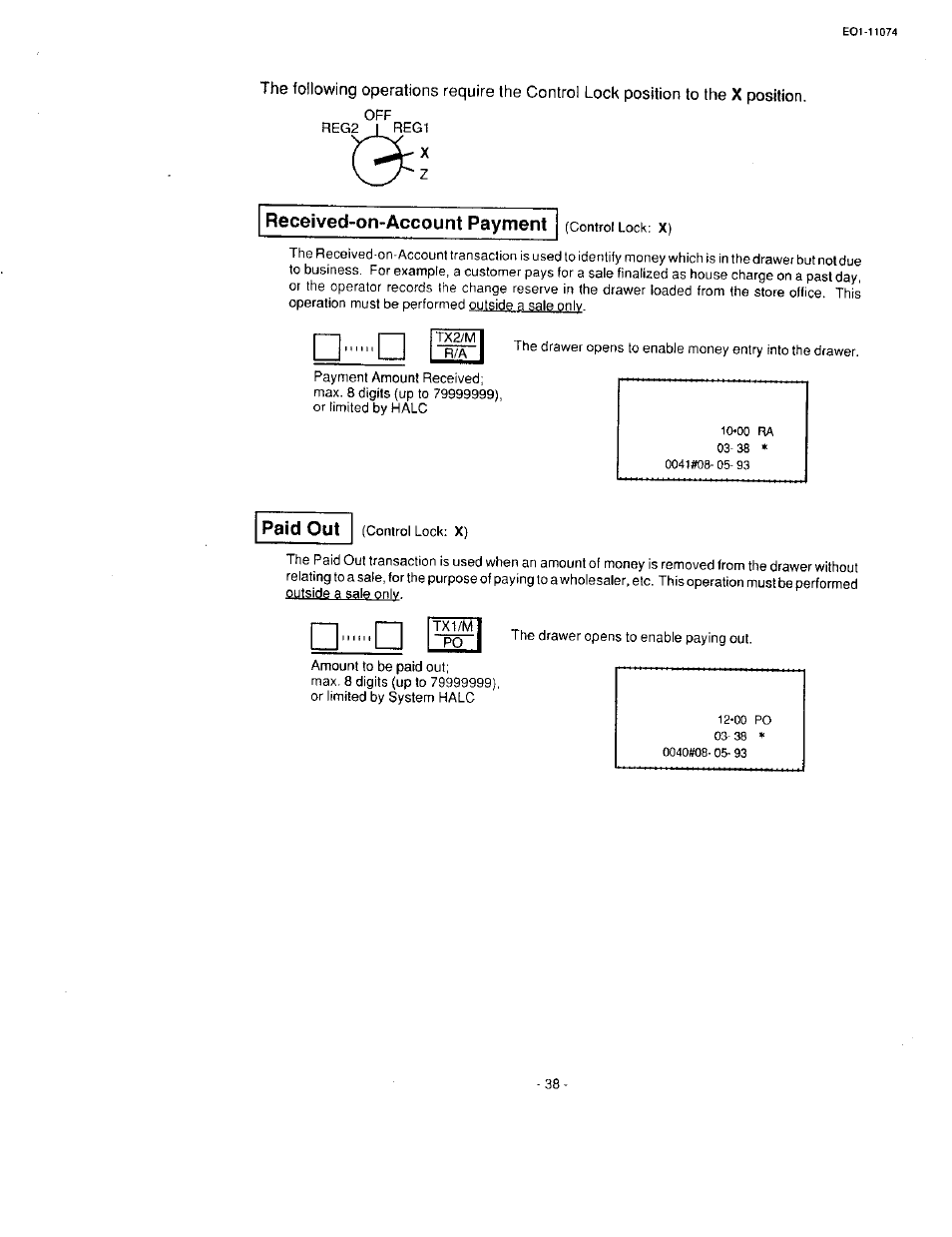 Received-on-account payment, Eh... eh | Toshiba MA-55 User Manual | Page 40 / 48