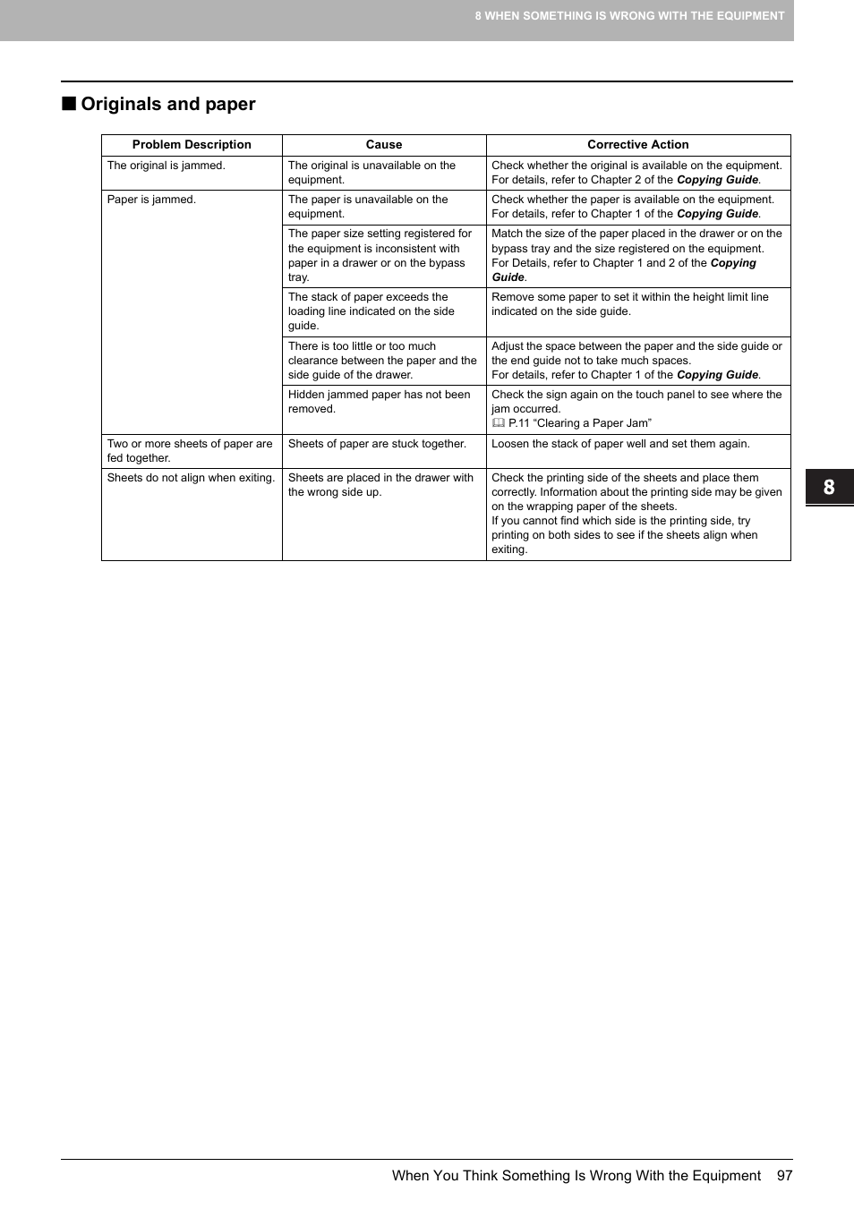 Originals and paper | Toshiba E-STUDIO 755 User Manual | Page 99 / 104