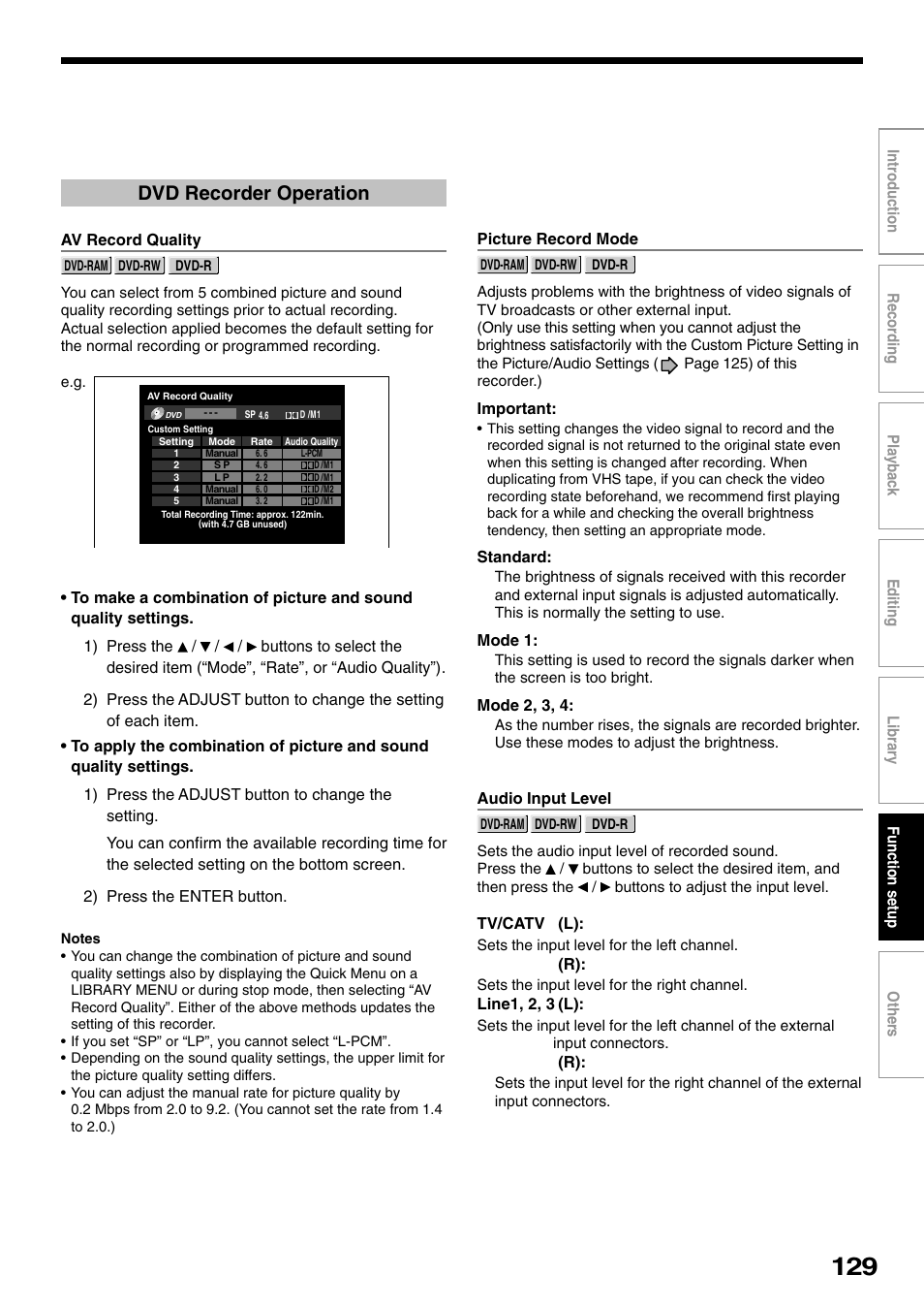 Dvd recorder operation | Toshiba D-R1SU User Manual | Page 129 / 144