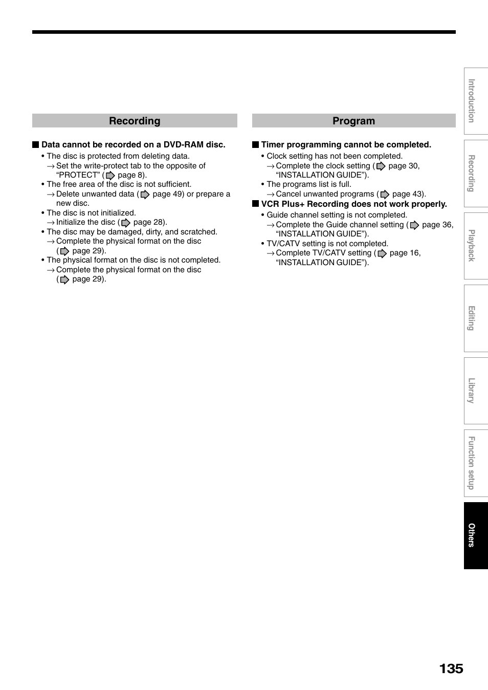 Program, Recording | Toshiba D-R1SU User Manual | Page 135 / 144