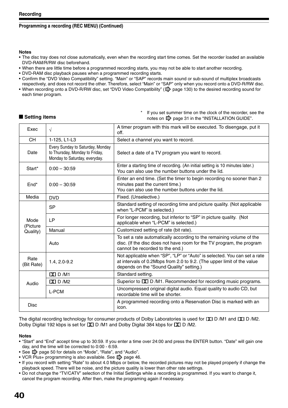 Toshiba D-R1SU User Manual | Page 40 / 144