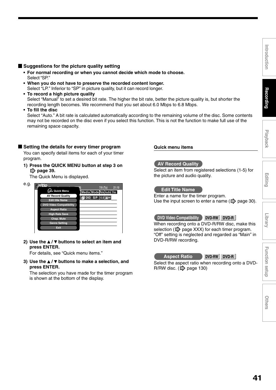 Toshiba D-R1SU User Manual | Page 41 / 144