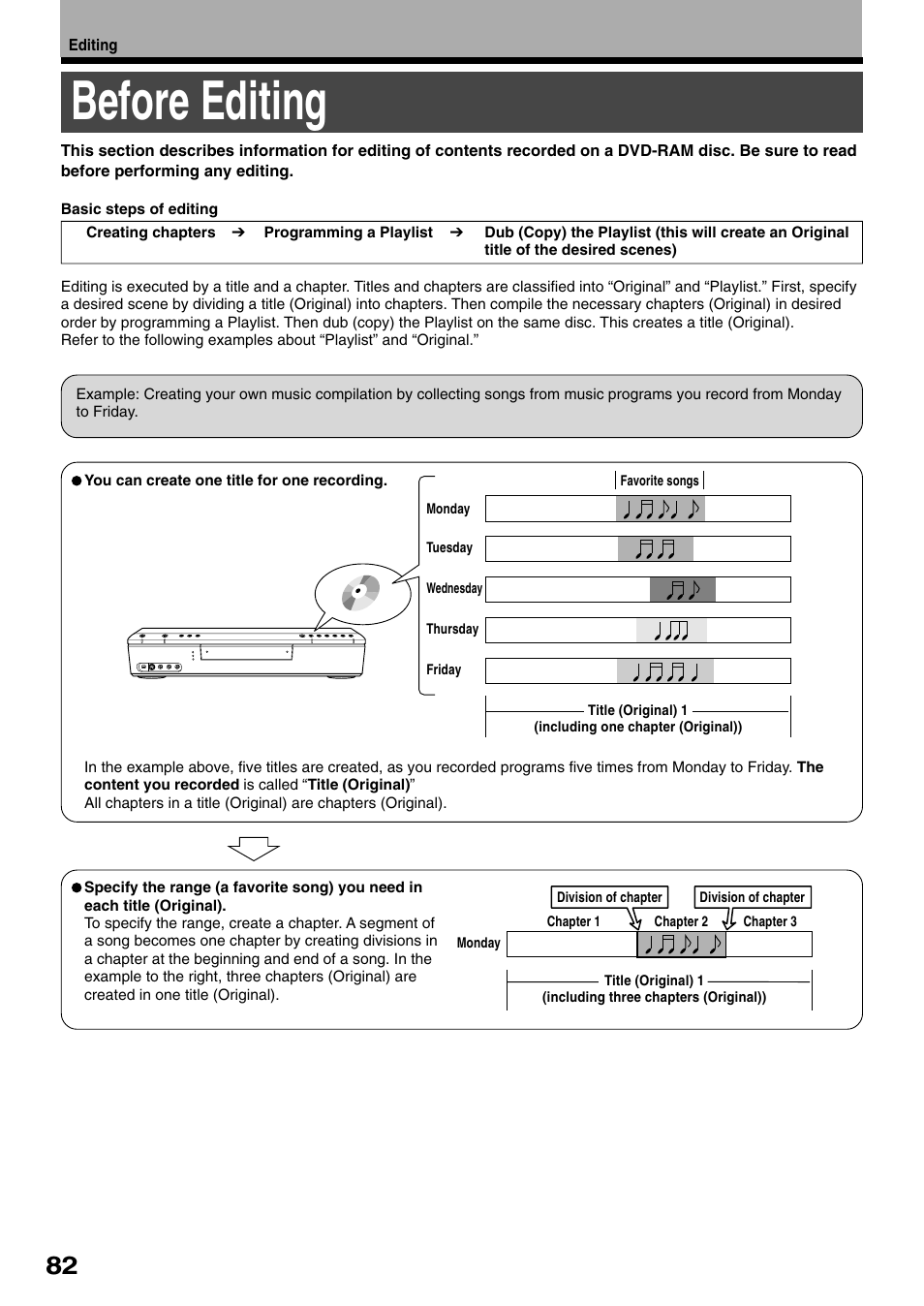 Before editing | Toshiba D-R1SU User Manual | Page 82 / 144