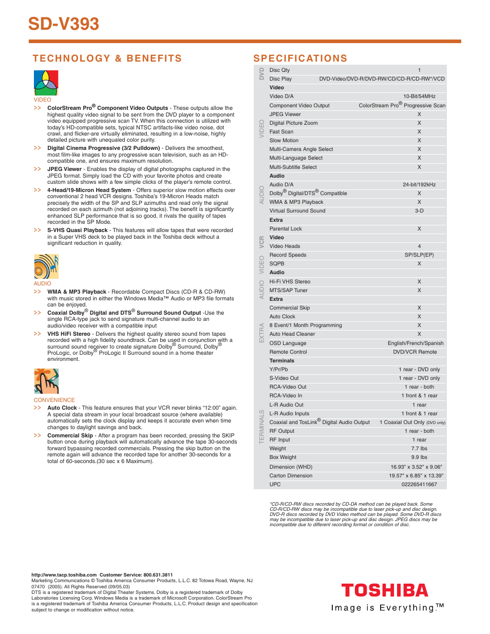 Sd-v393 | Toshiba SD-V393 User Manual | Page 2 / 2