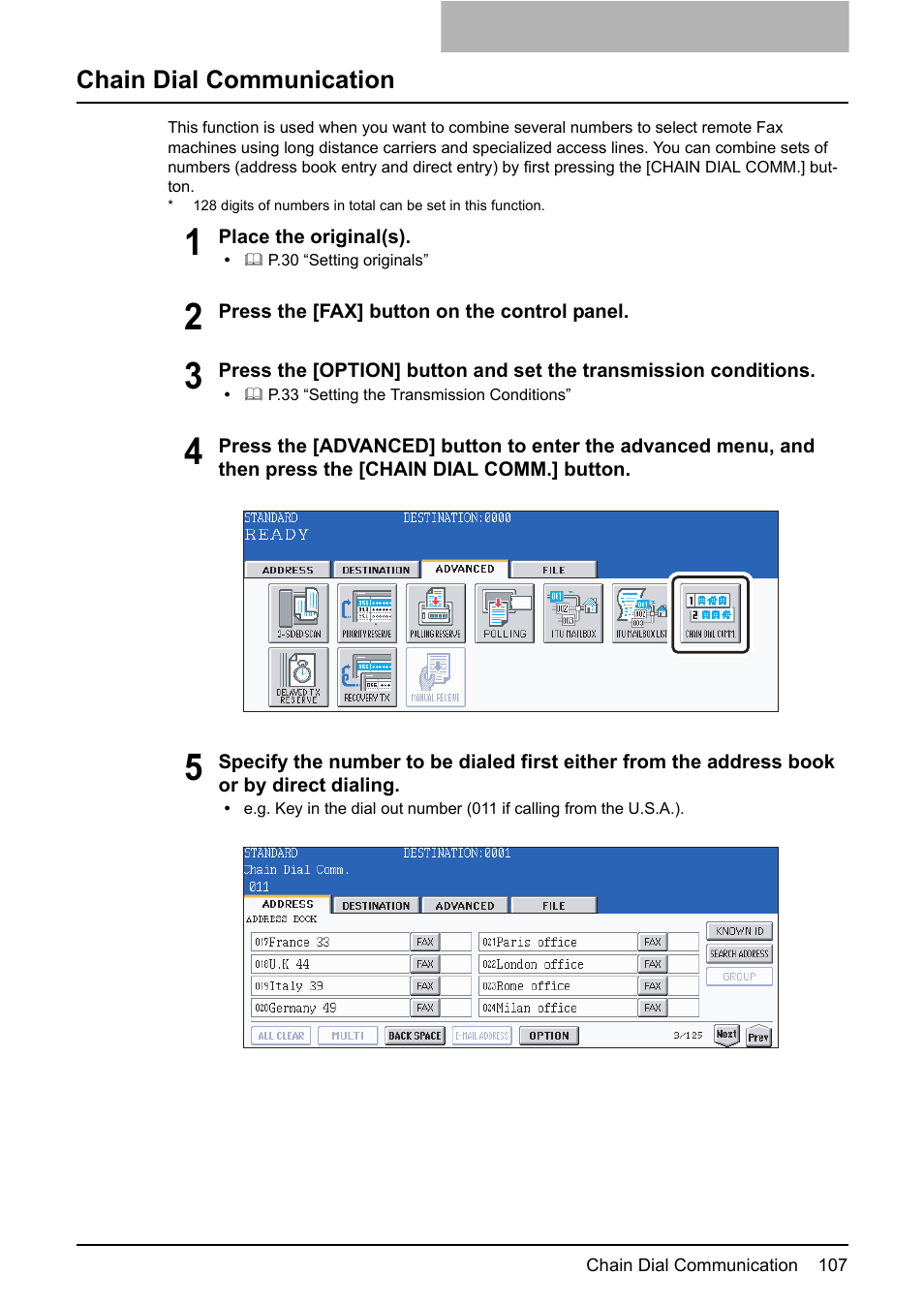 Chain dial communication | Toshiba GD-1210 User Manual | Page 109 / 190