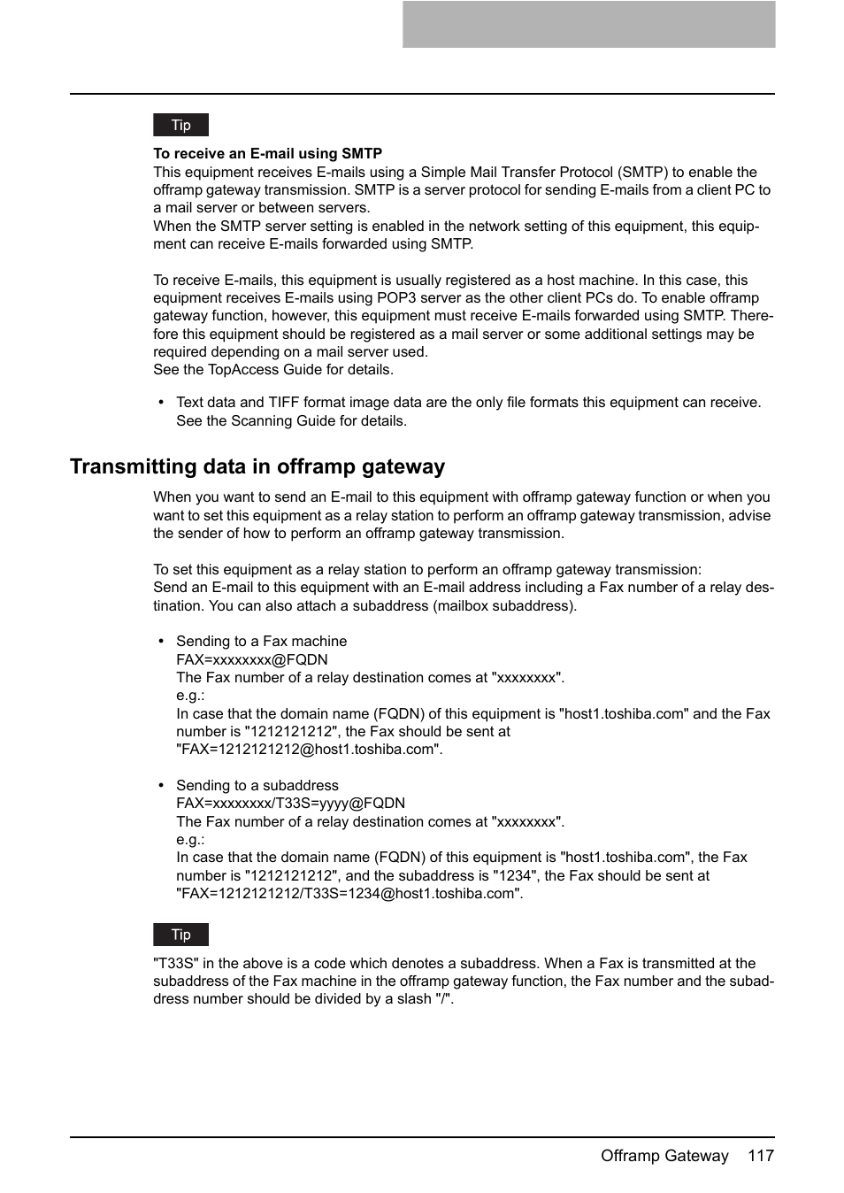 Transmitting data in offramp gateway | Toshiba GD-1210 User Manual | Page 119 / 190