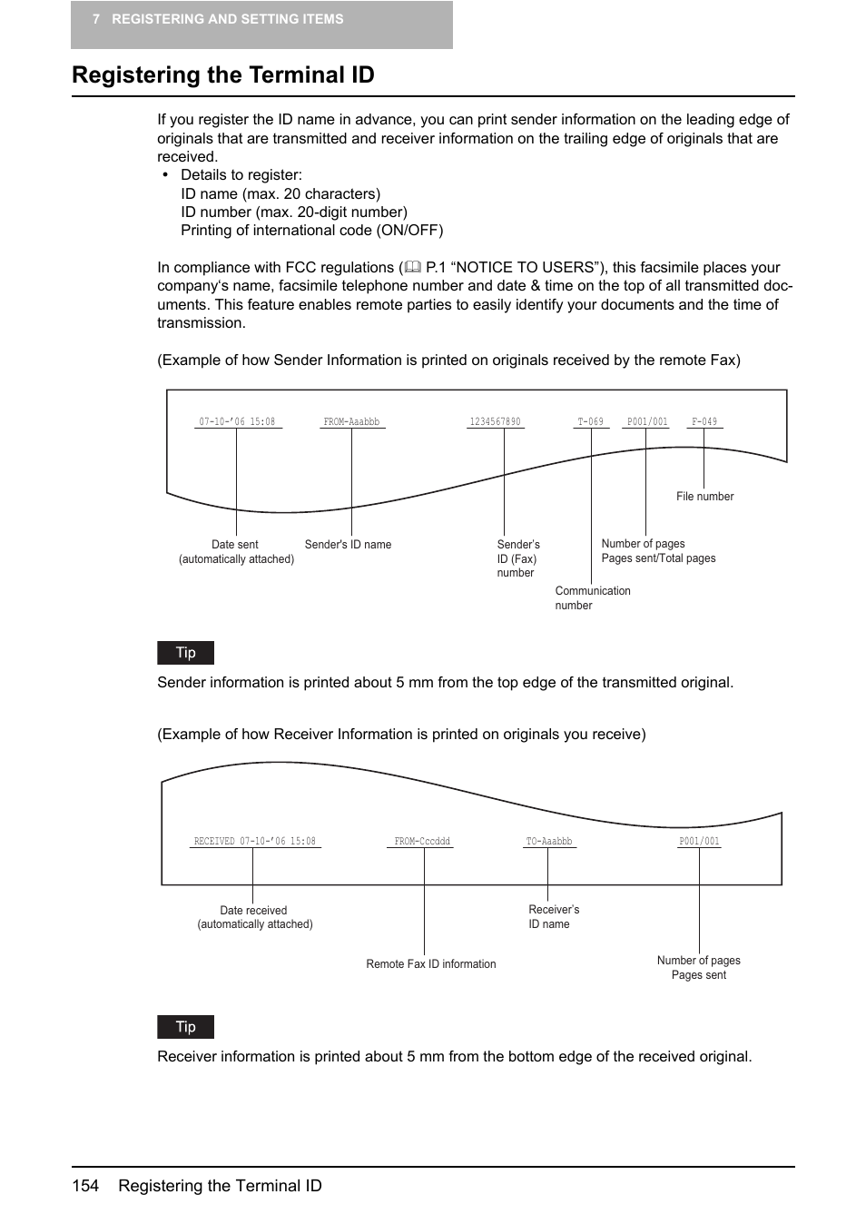 Registering the terminal id, 154 registering the terminal id | Toshiba GD-1210 User Manual | Page 156 / 190