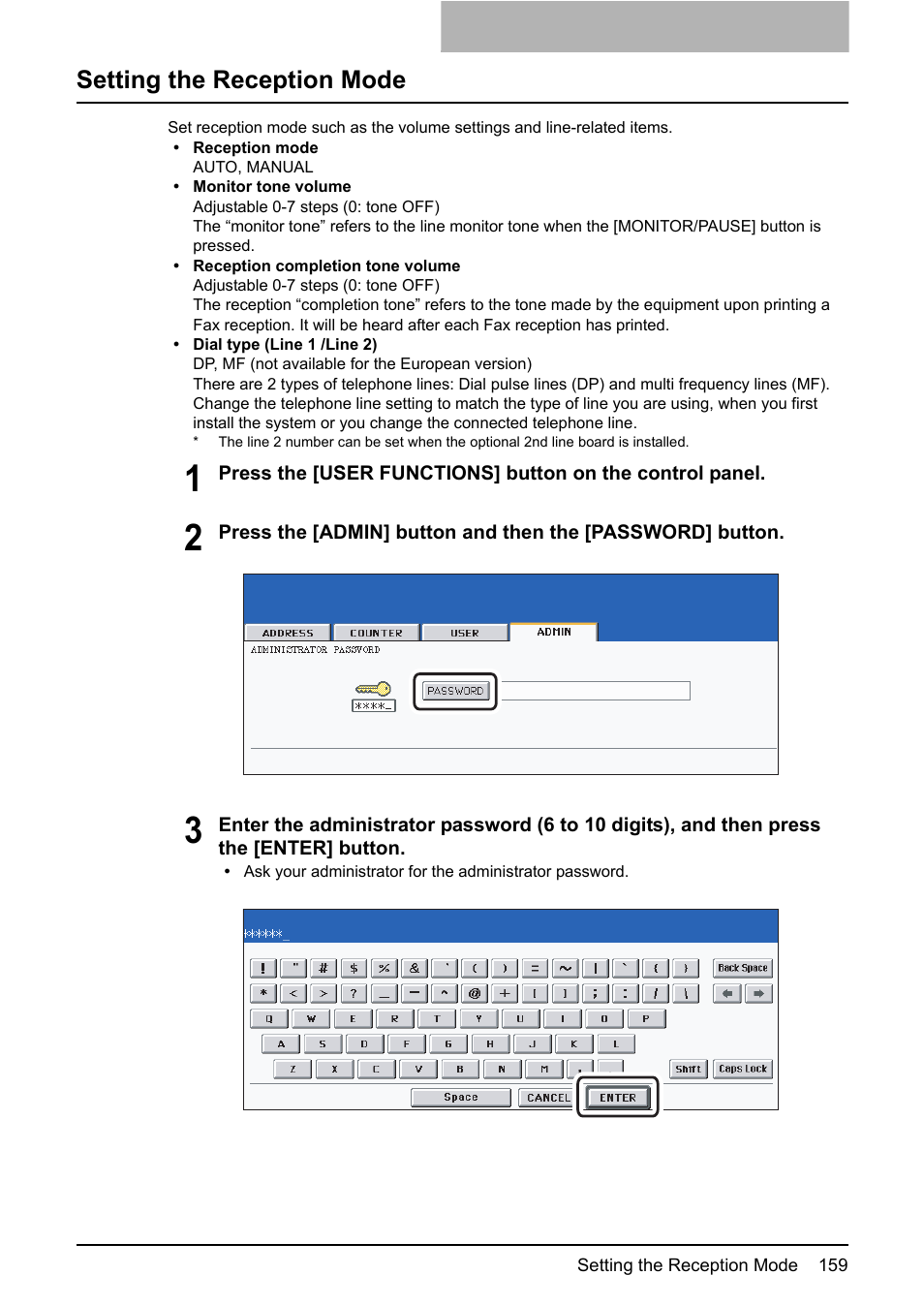 Setting the reception mode | Toshiba GD-1210 User Manual | Page 161 / 190