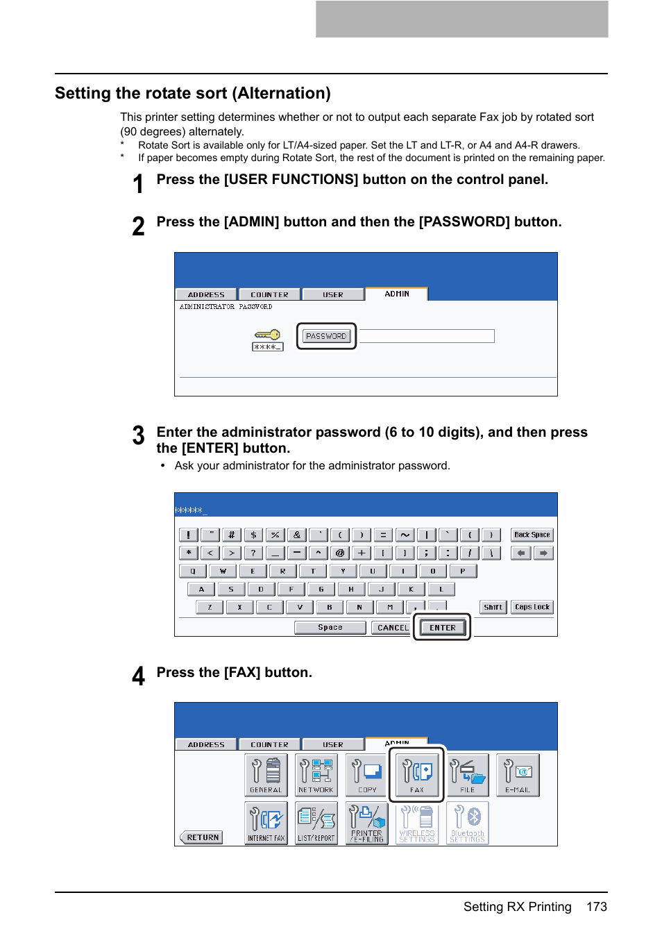 Setting the rotate sort (alternation) | Toshiba GD-1210 User Manual | Page 175 / 190