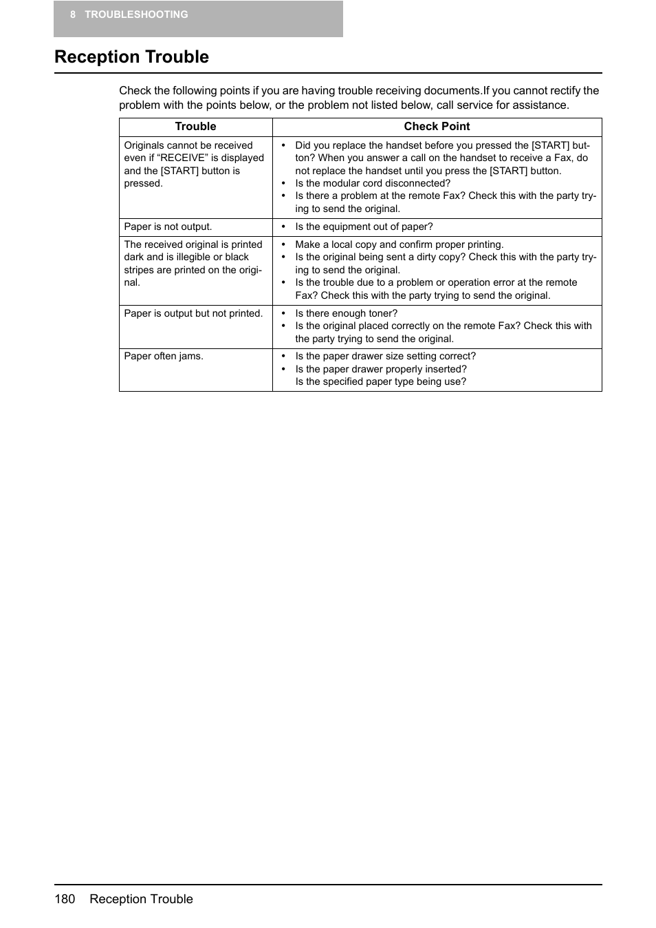 Reception trouble | Toshiba GD-1210 User Manual | Page 182 / 190