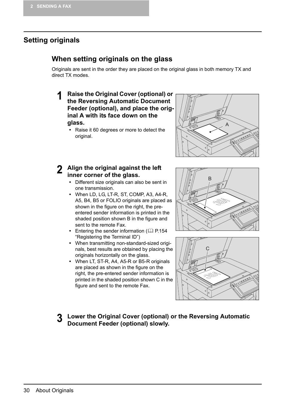 Setting originals | Toshiba GD-1210 User Manual | Page 32 / 190