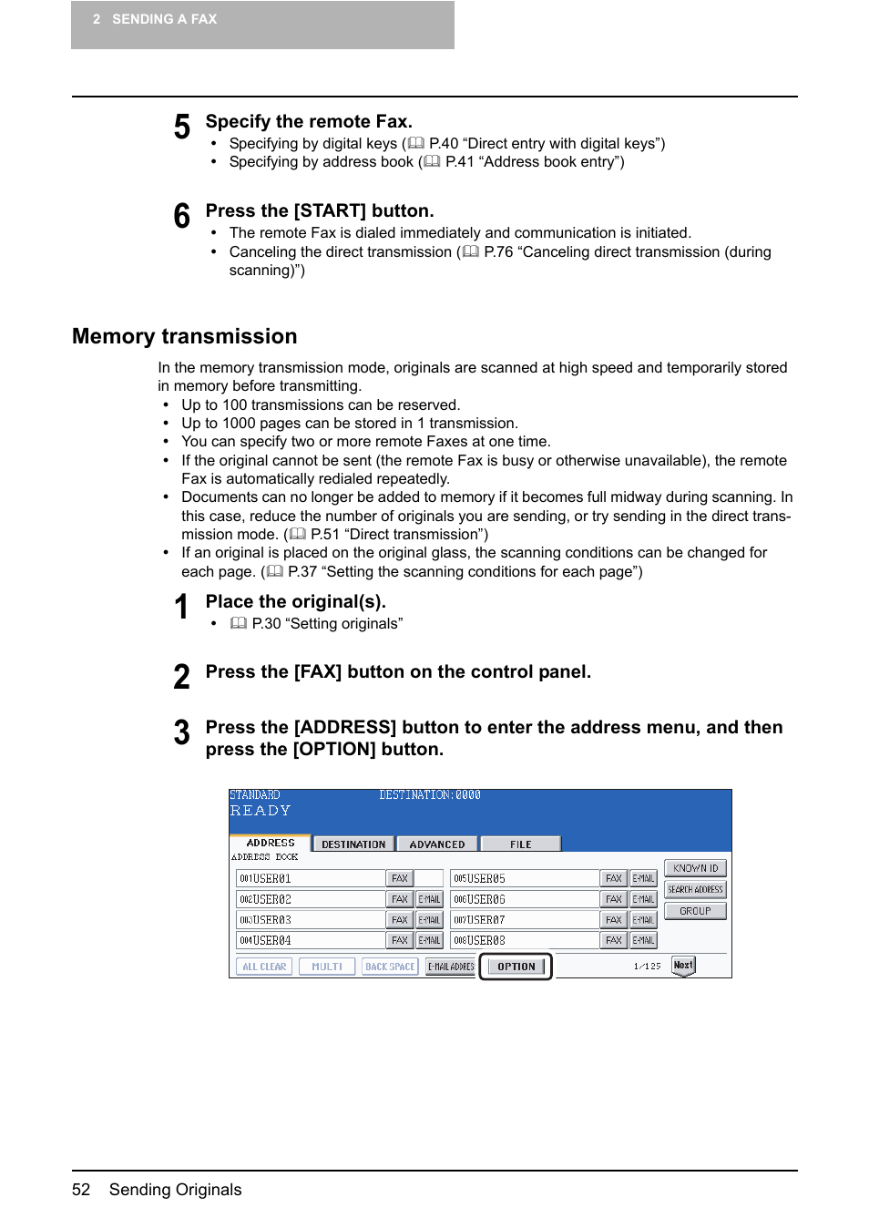 Memory transmission | Toshiba GD-1210 User Manual | Page 54 / 190