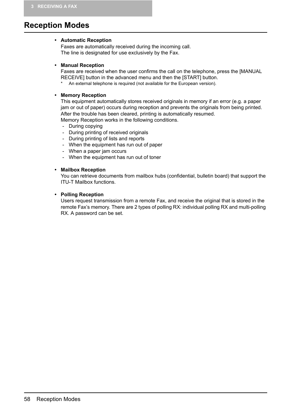 Reception modes | Toshiba GD-1210 User Manual | Page 60 / 190