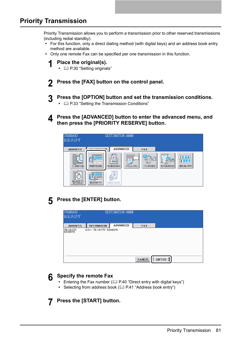 Priority transmission | Toshiba GD-1210 User Manual | Page 83 / 190