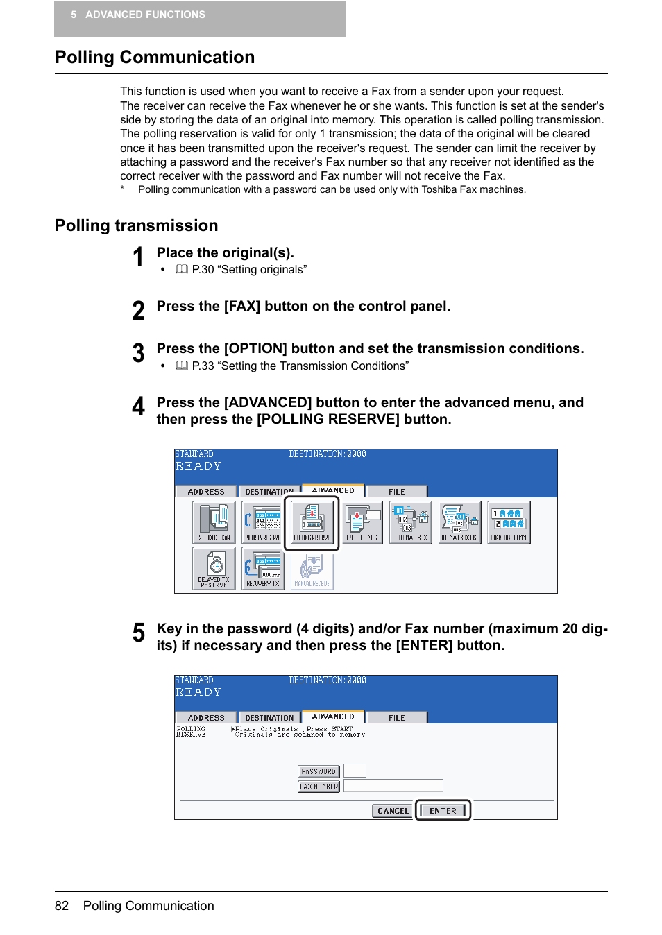 Polling communication, Polling transmission | Toshiba GD-1210 User Manual | Page 84 / 190