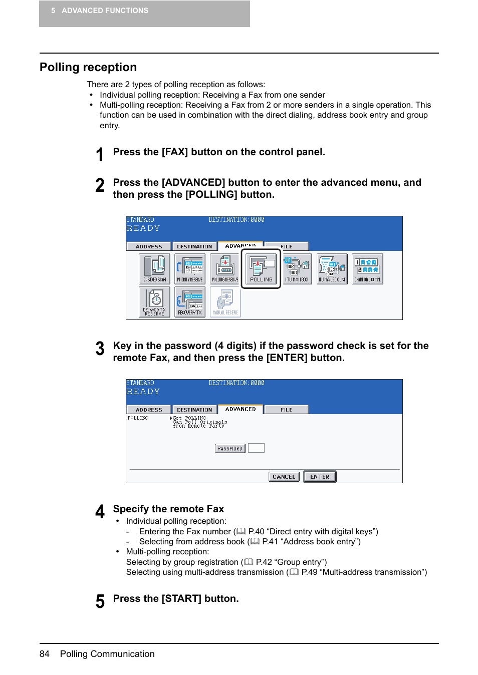 Polling reception | Toshiba GD-1210 User Manual | Page 86 / 190