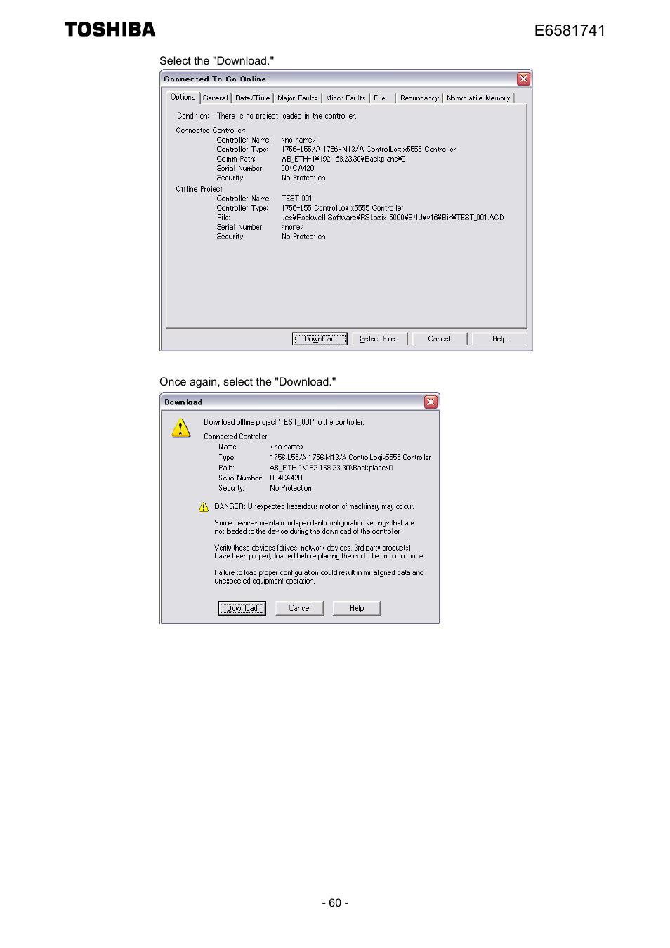 Toshiba Tosvert EtherNet/IP - Modbus TCP option IPE002Z User Manual | Page 61 / 89