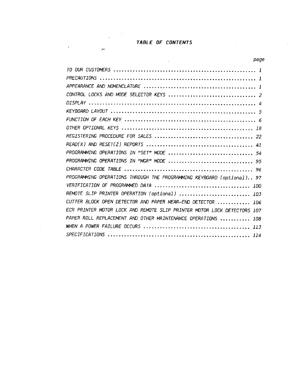 Toshiba TEC MA-1060-100 Series User Manual | Page 3 / 118