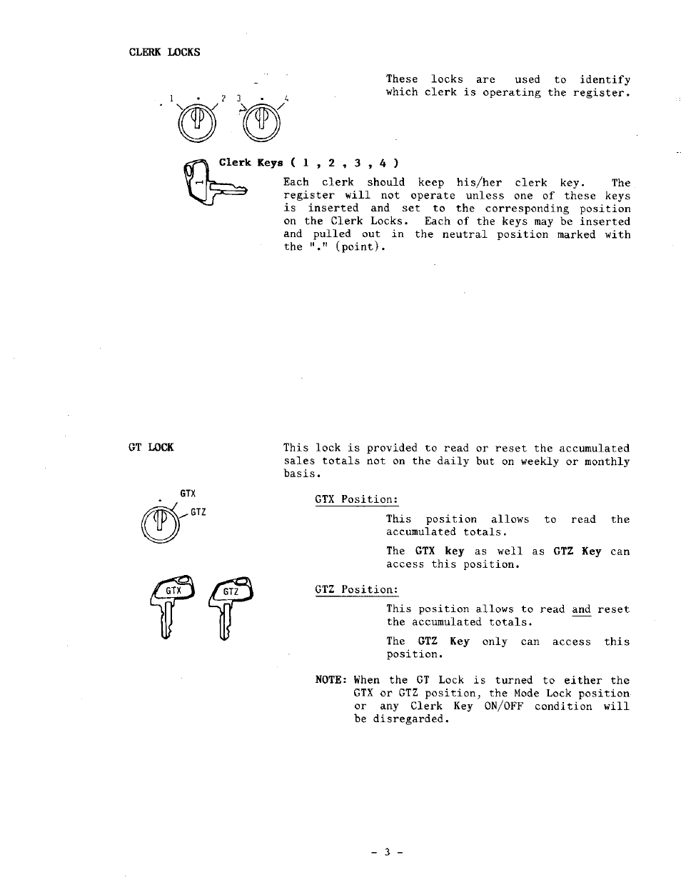 Clerk keys (1,2,3,4) | Toshiba TEC MA-1060-100 Series User Manual | Page 7 / 118