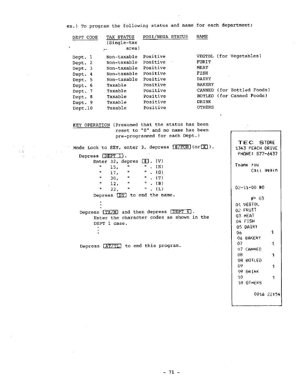 Toshiba TEC MA-1060-100 Series User Manual | Page 75 / 118