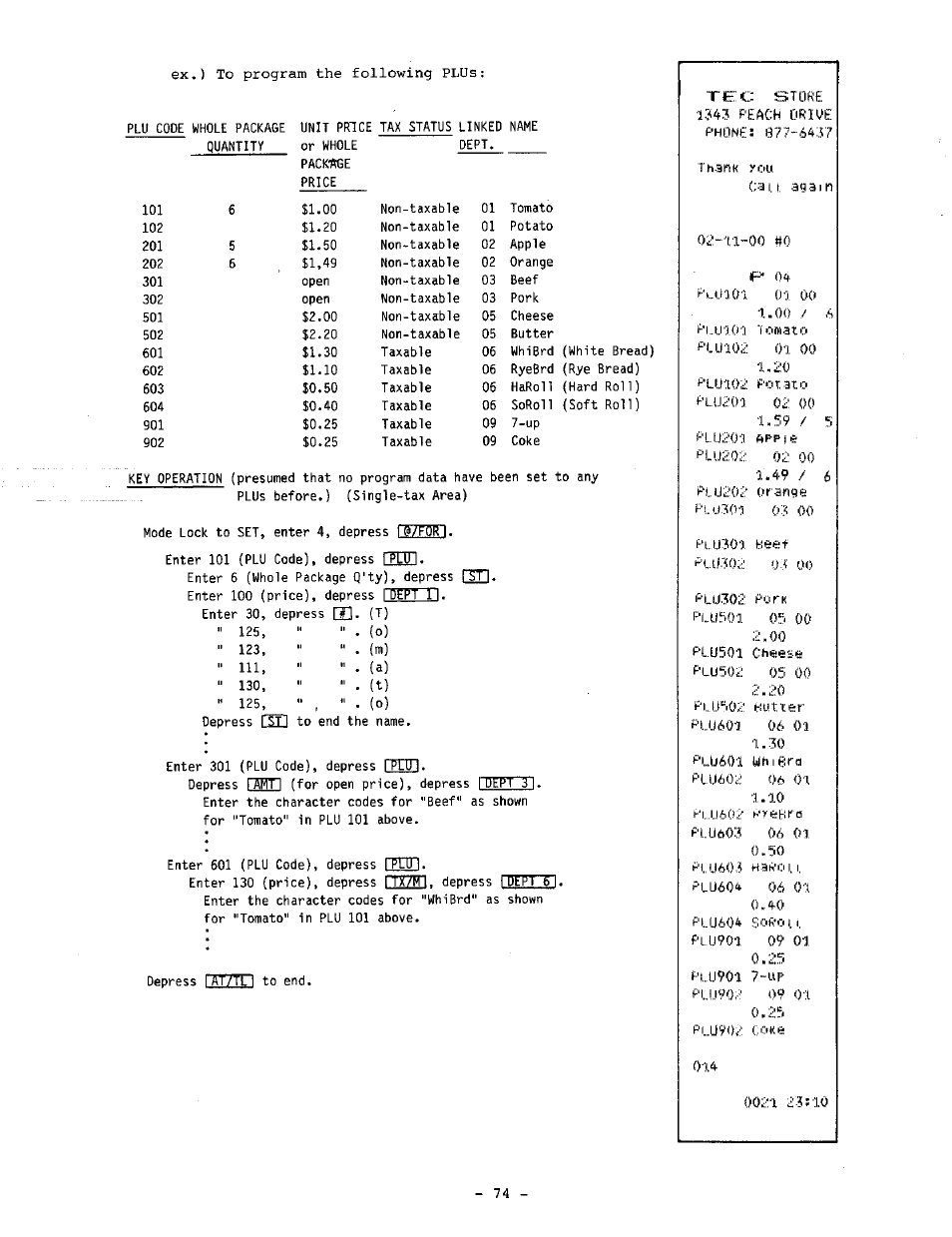 Toshiba TEC MA-1060-100 Series User Manual | Page 78 / 118