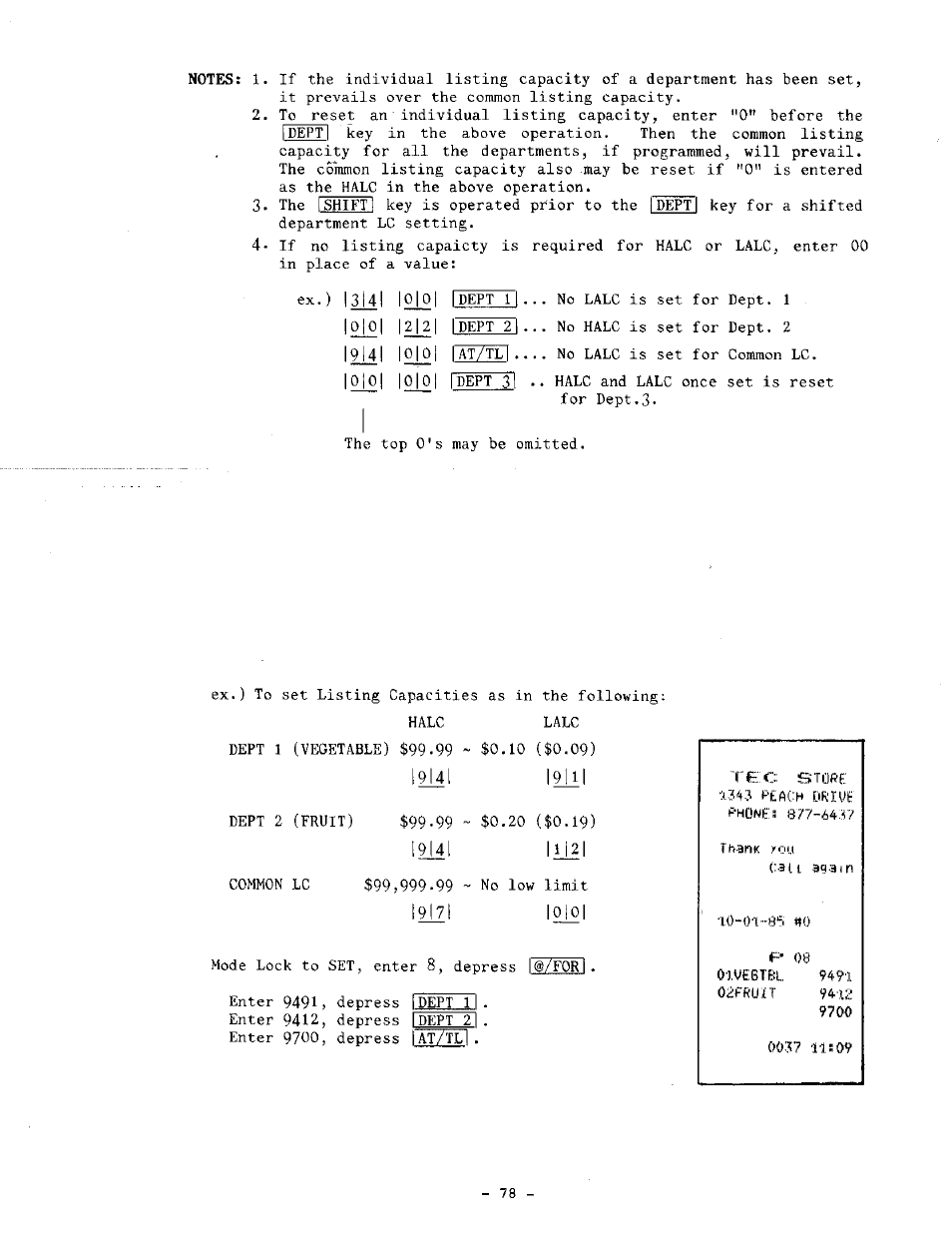 I 1 0 | o i 1, 1 1 0 i £ i | Toshiba TEC MA-1060-100 Series User Manual | Page 82 / 118