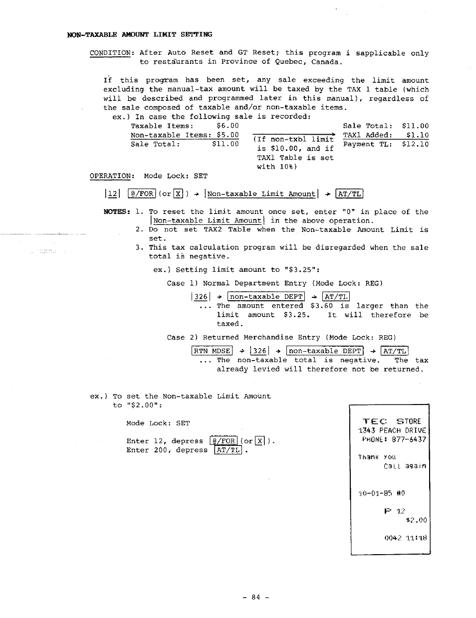 I o - o a - b 5 t t o | Toshiba TEC MA-1060-100 Series User Manual | Page 88 / 118