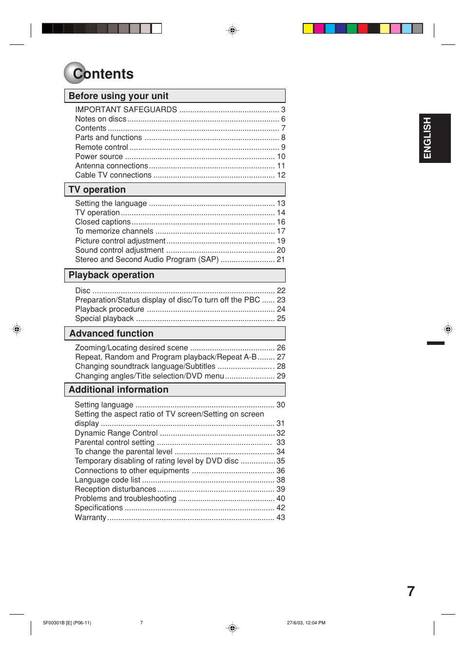 Toshiba MD20FN1C/R User Manual | Page 7 / 45