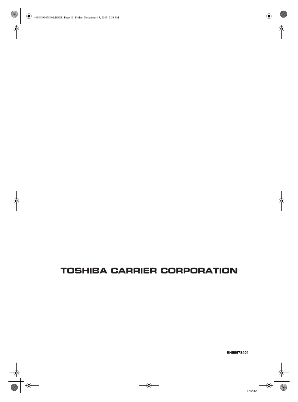 Toshiba CARRIER TCB-BC1602UUL User Manual | Page 8 / 8