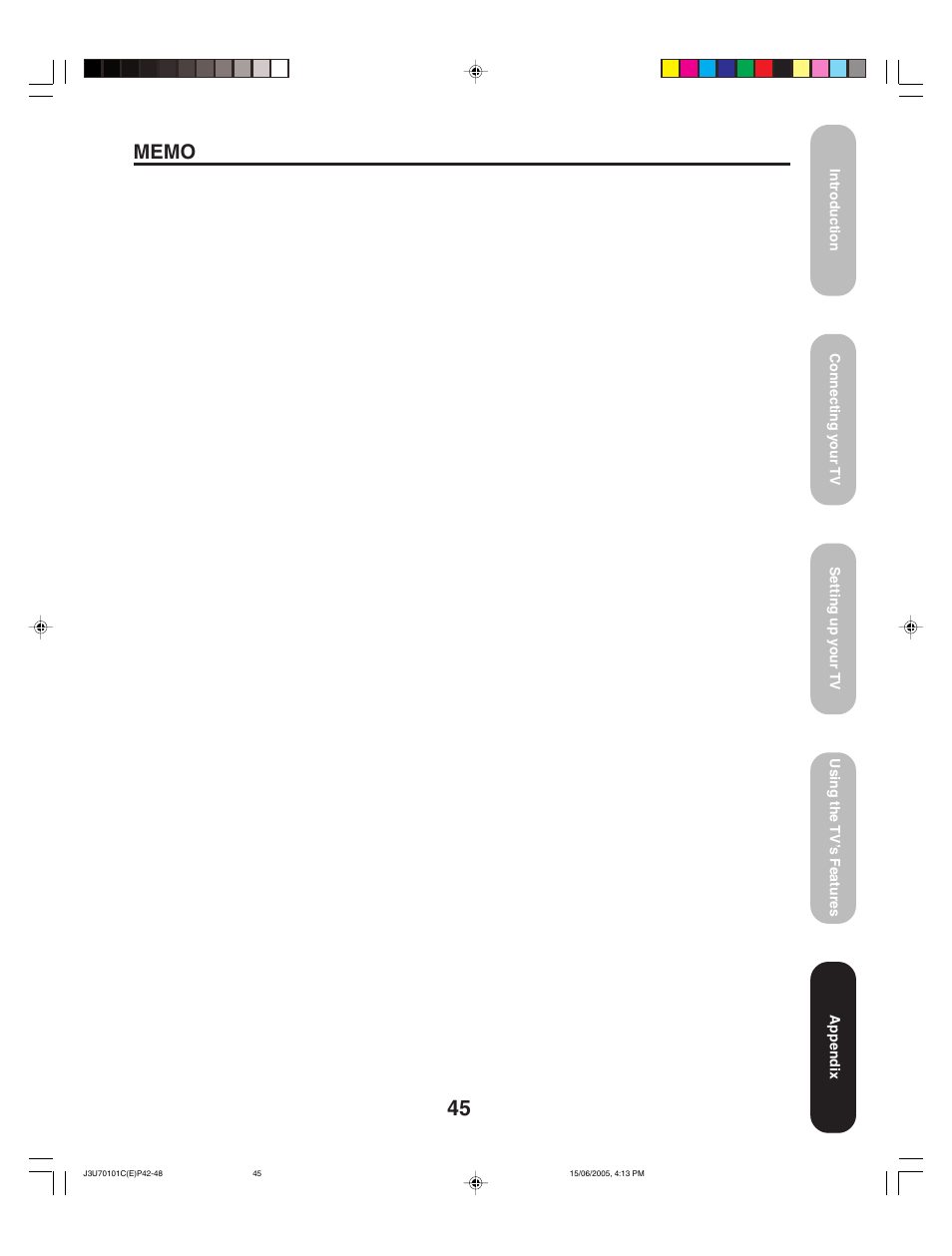 Toshiba 20HL85 User Manual | Page 45 / 48