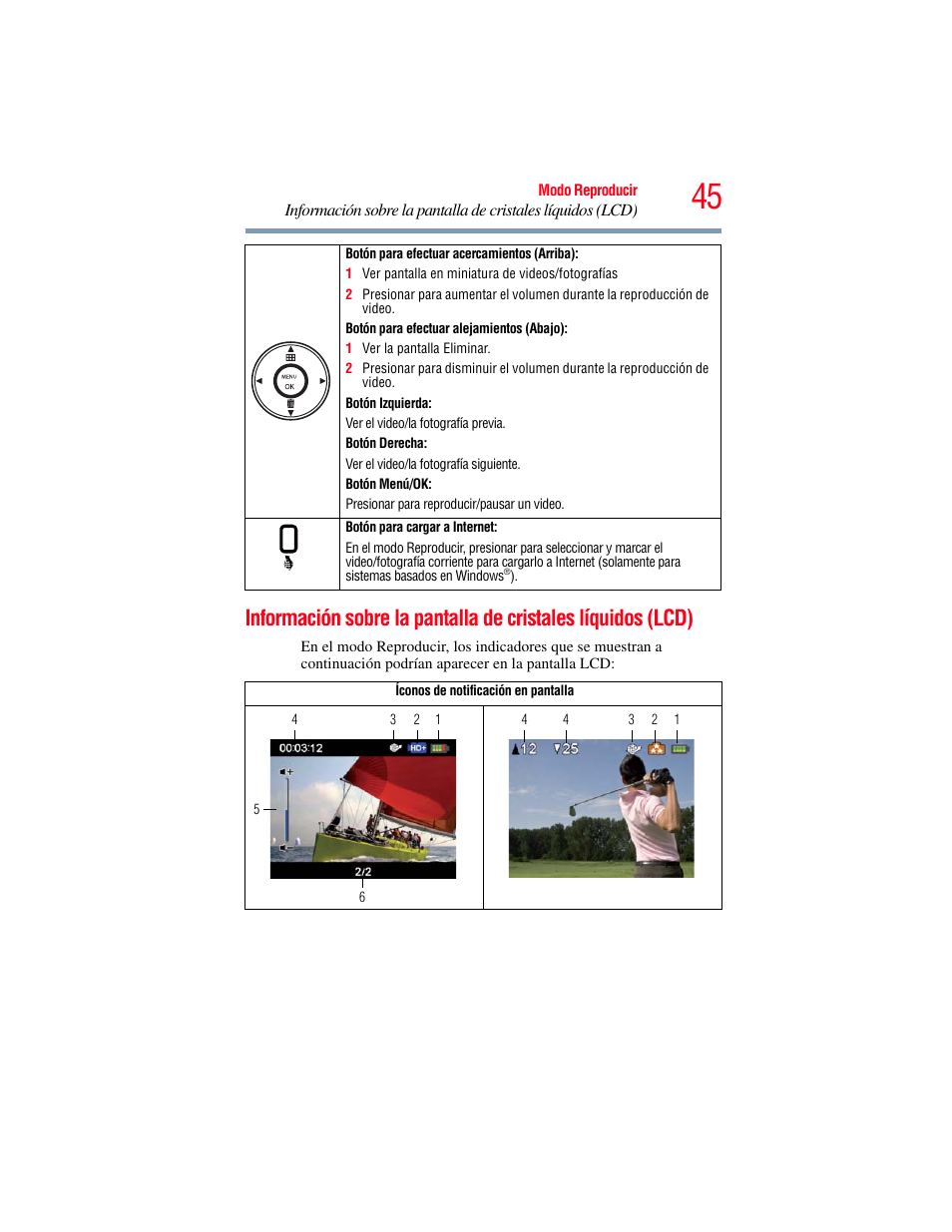 Información sobre la pantalla de cristales, Líquidos (lcd) | Toshiba B10 User Manual | Page 117 / 145