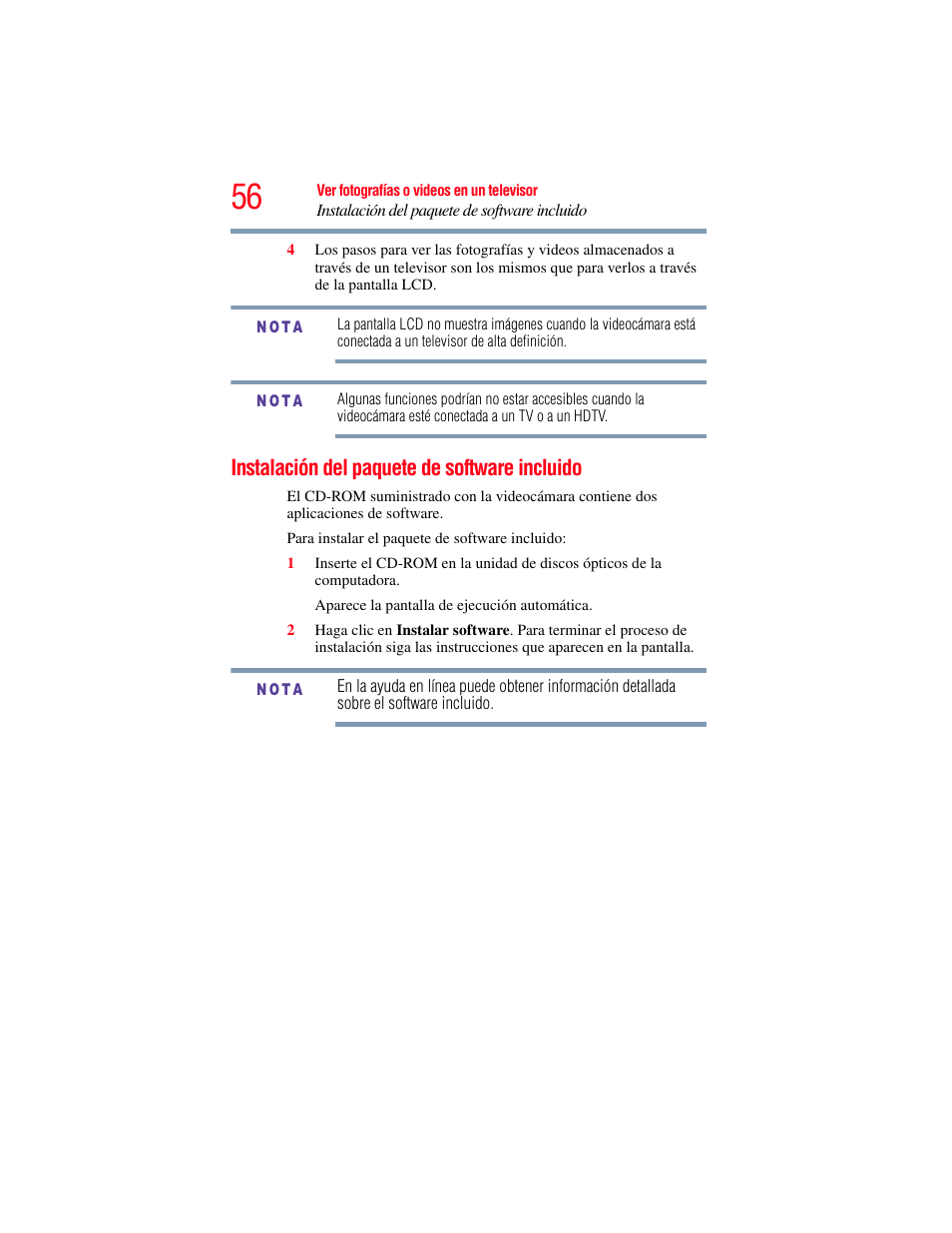 Instalación del paquete de software incluido | Toshiba B10 User Manual | Page 128 / 145