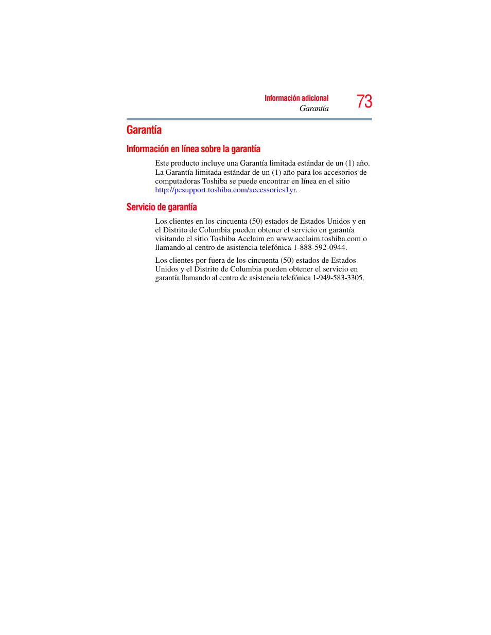 Garantía, Información en línea sobre la garantía, Servicio de garantía | Toshiba B10 User Manual | Page 145 / 145