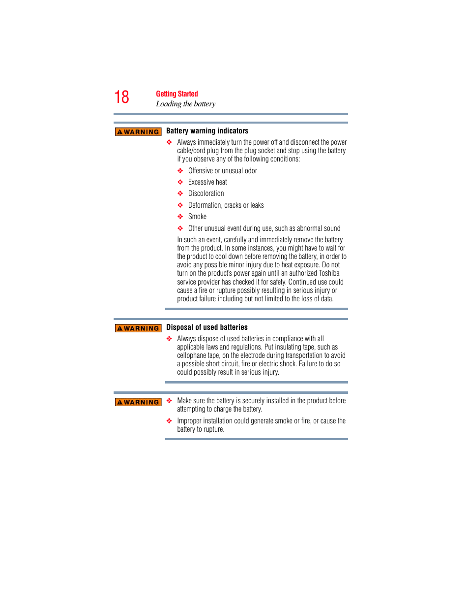 Toshiba B10 User Manual | Page 18 / 145