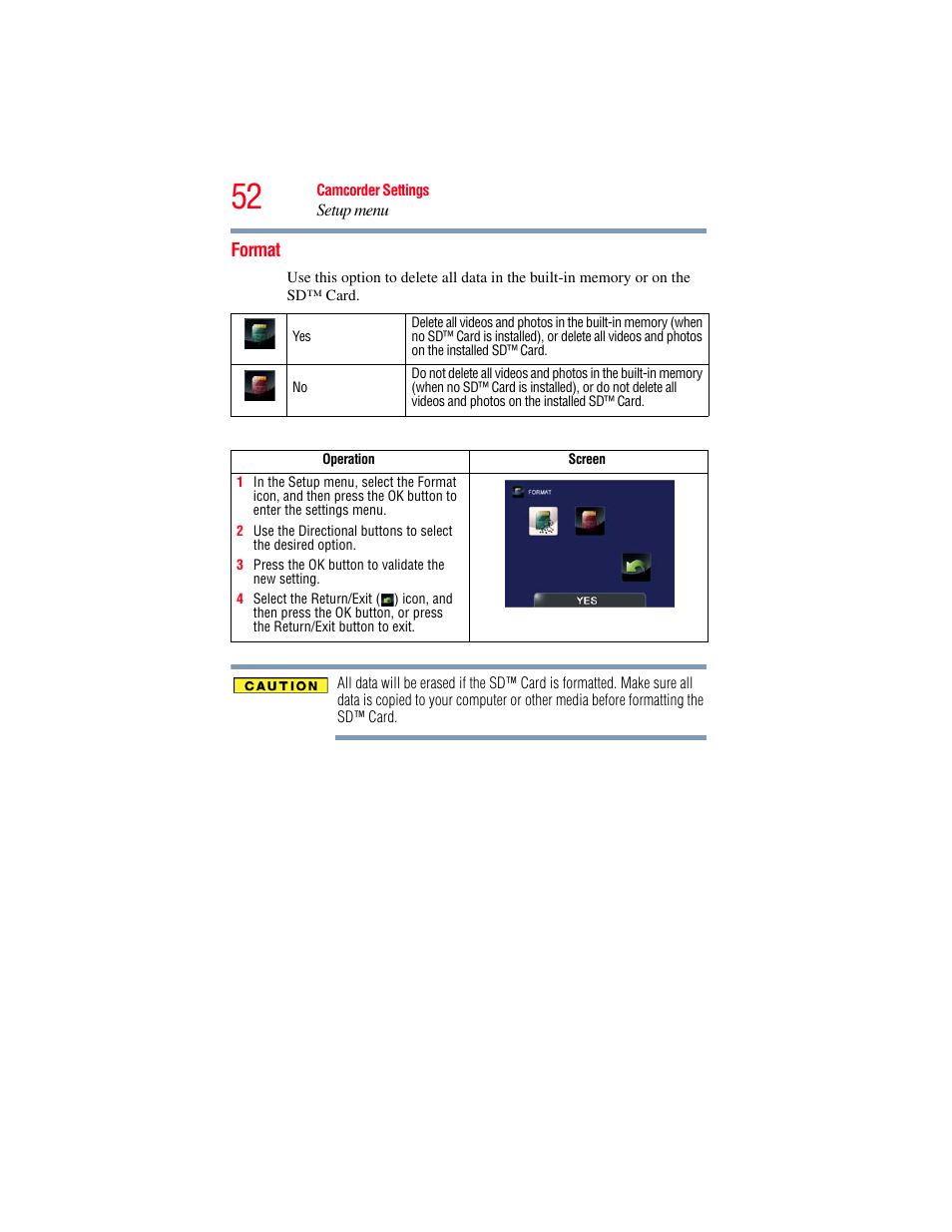 Format | Toshiba B10 User Manual | Page 52 / 145