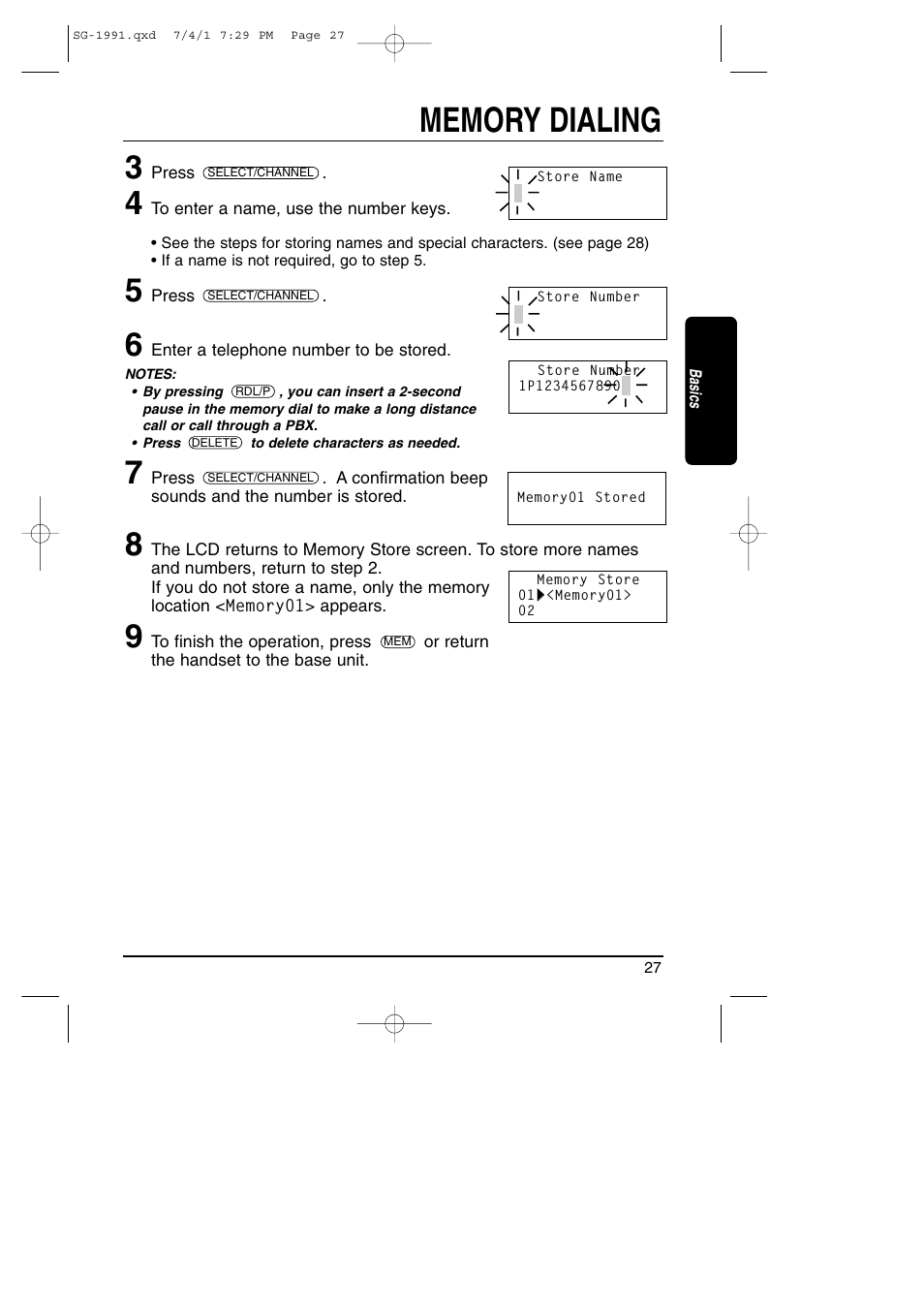 Toshiba SG-1991 User Manual | Page 27 / 59