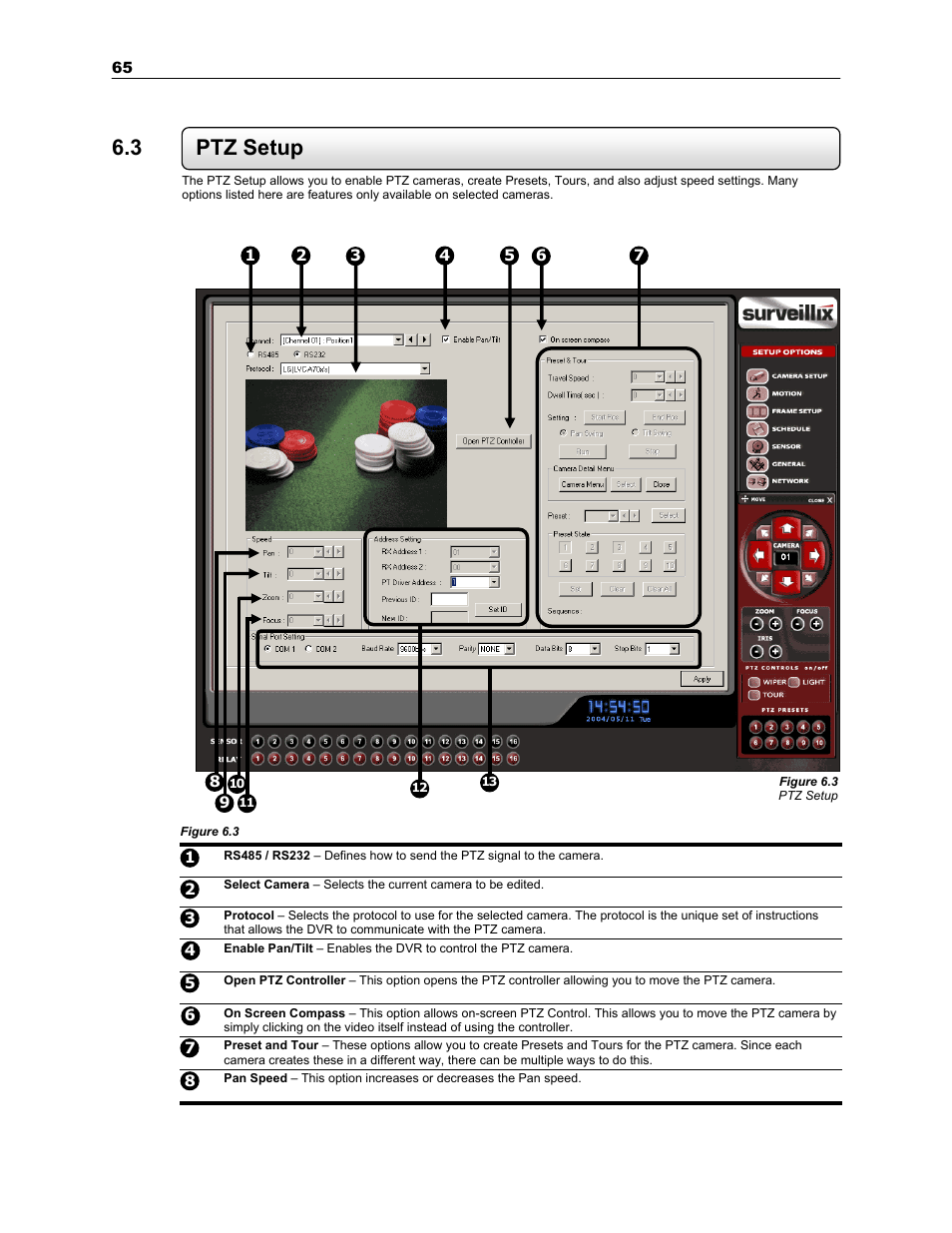 3 ptz setup | Toshiba KV-PC 8GHO44-88 User Manual | Page 78 / 124