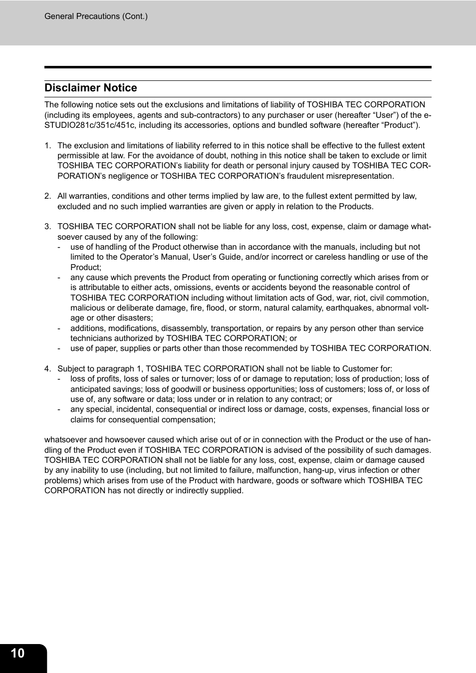 Disclaimer notice | Toshiba GD-1200 User Manual | Page 12 / 186