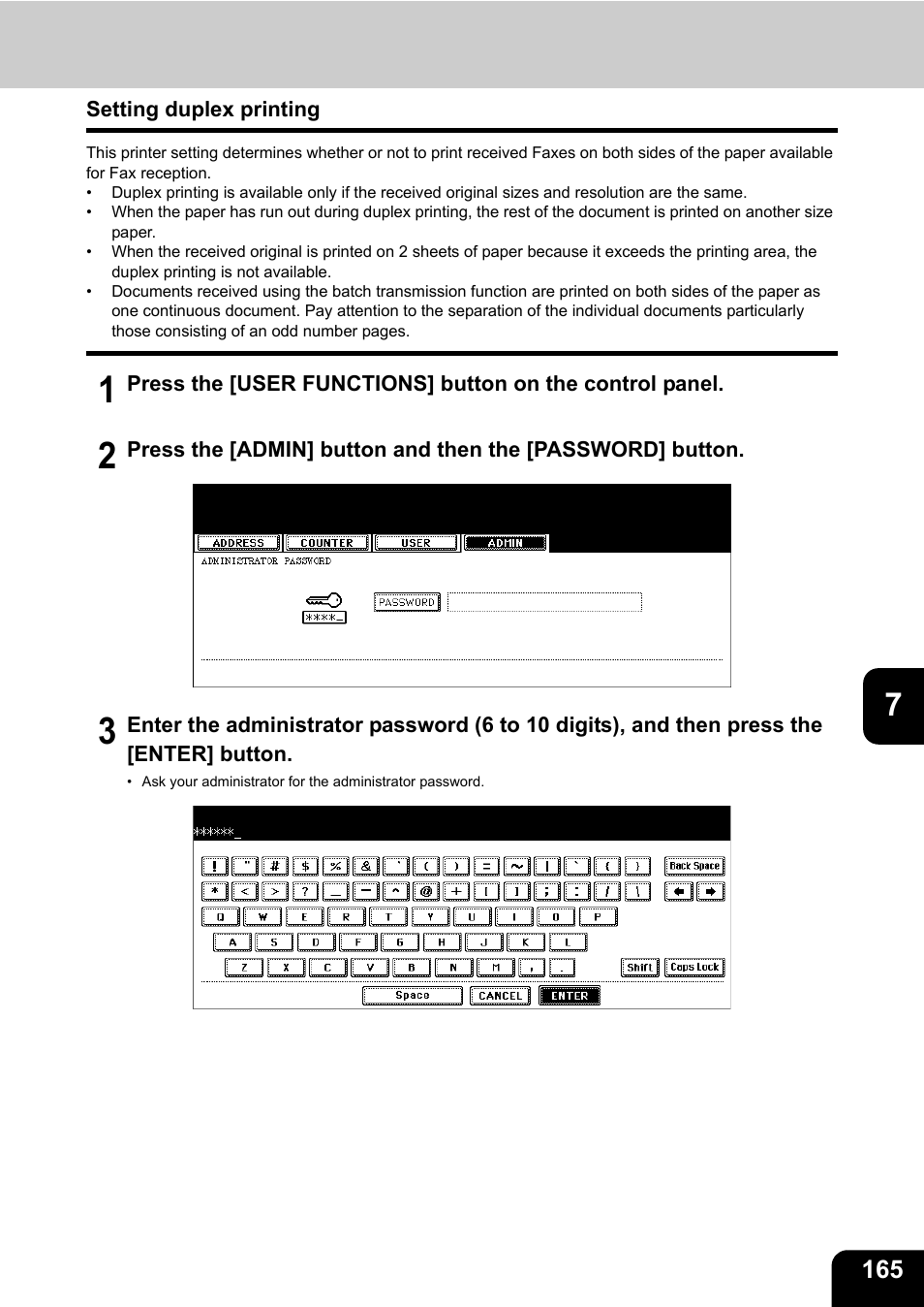 Setting duplex printing | Toshiba GD-1200 User Manual | Page 167 / 186