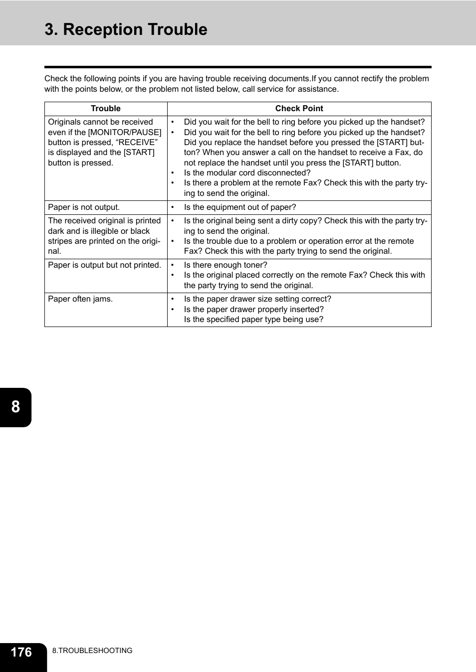 Reception trouble | Toshiba GD-1200 User Manual | Page 178 / 186