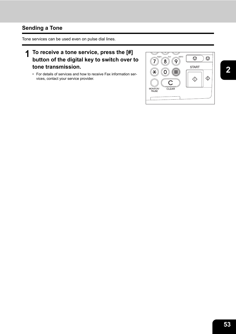 Sending a tone | Toshiba GD-1200 User Manual | Page 55 / 186