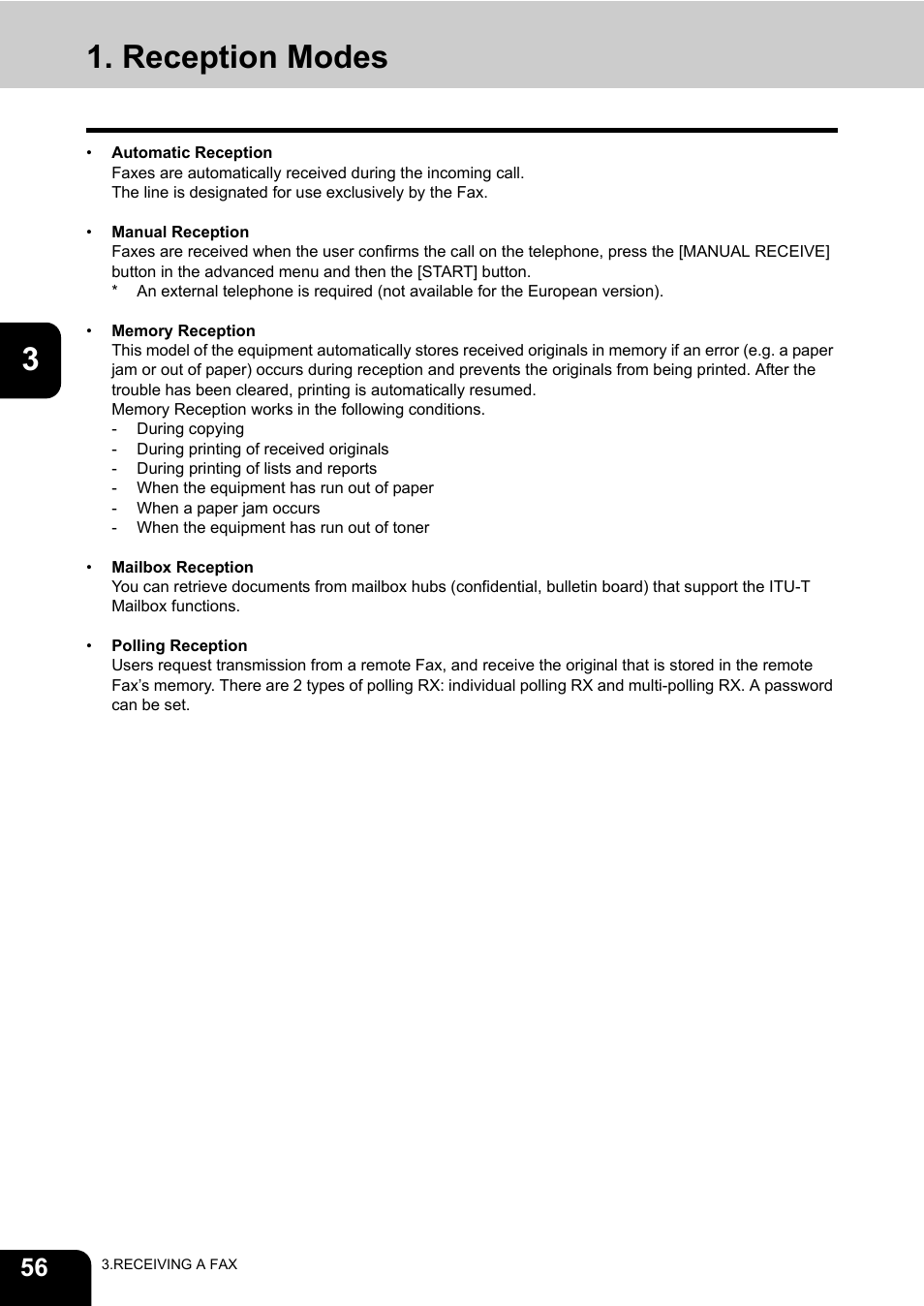 Reception modes | Toshiba GD-1200 User Manual | Page 58 / 186