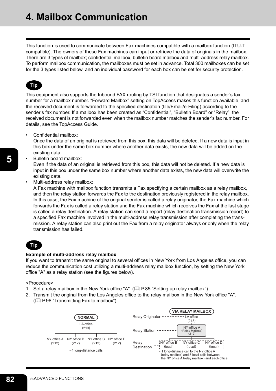 Mailbox communication | Toshiba GD-1200 User Manual | Page 84 / 186