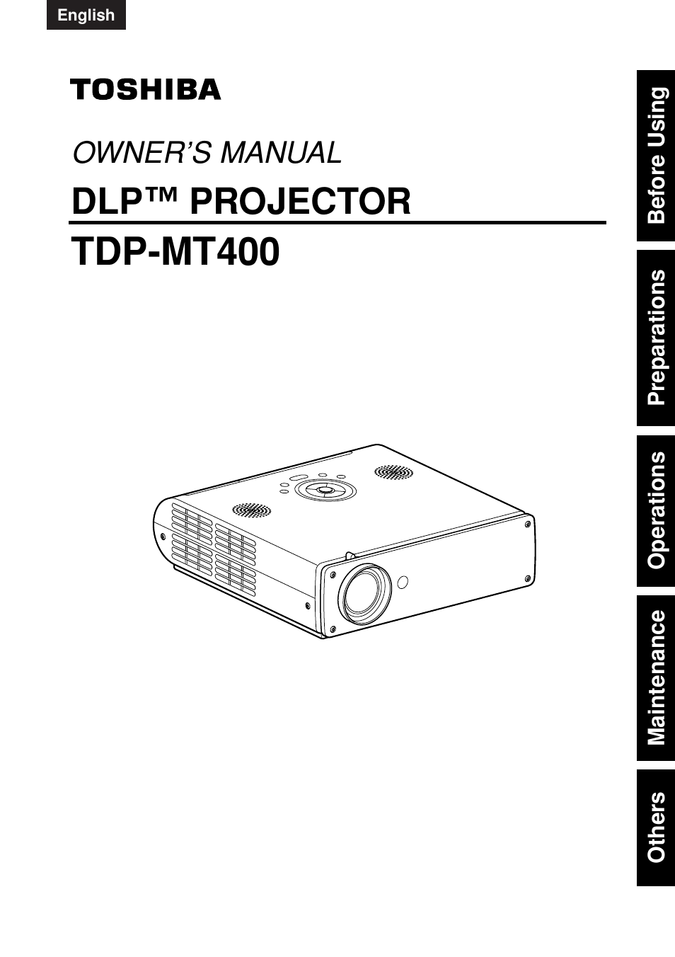 Toshiba TDP-MT400 User Manual | 23 pages