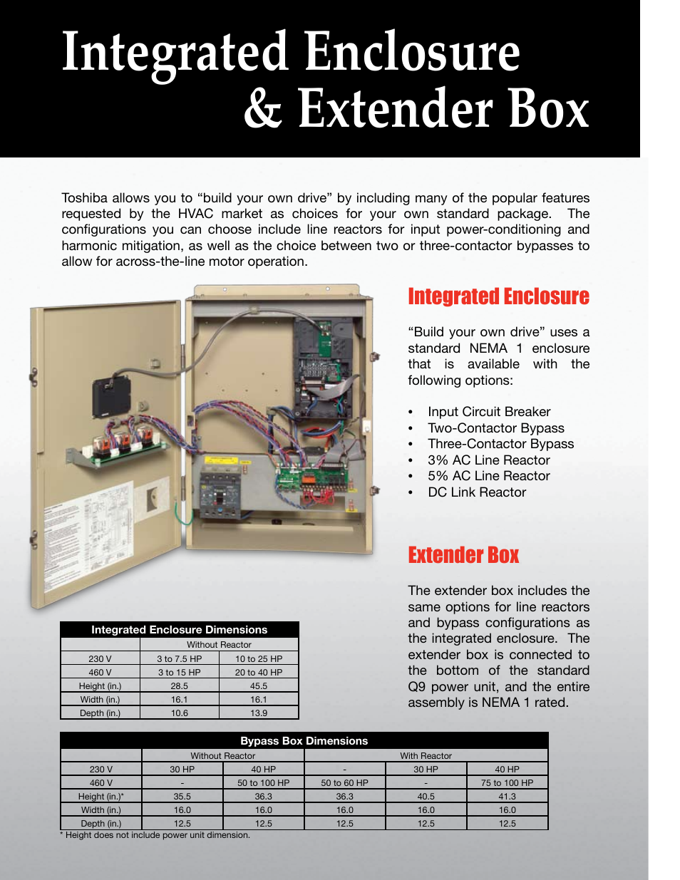 Integrated enclosure & extender box, Integrated enclosure, Extender box | Toshiba Q9 Series User Manual | Page 5 / 8